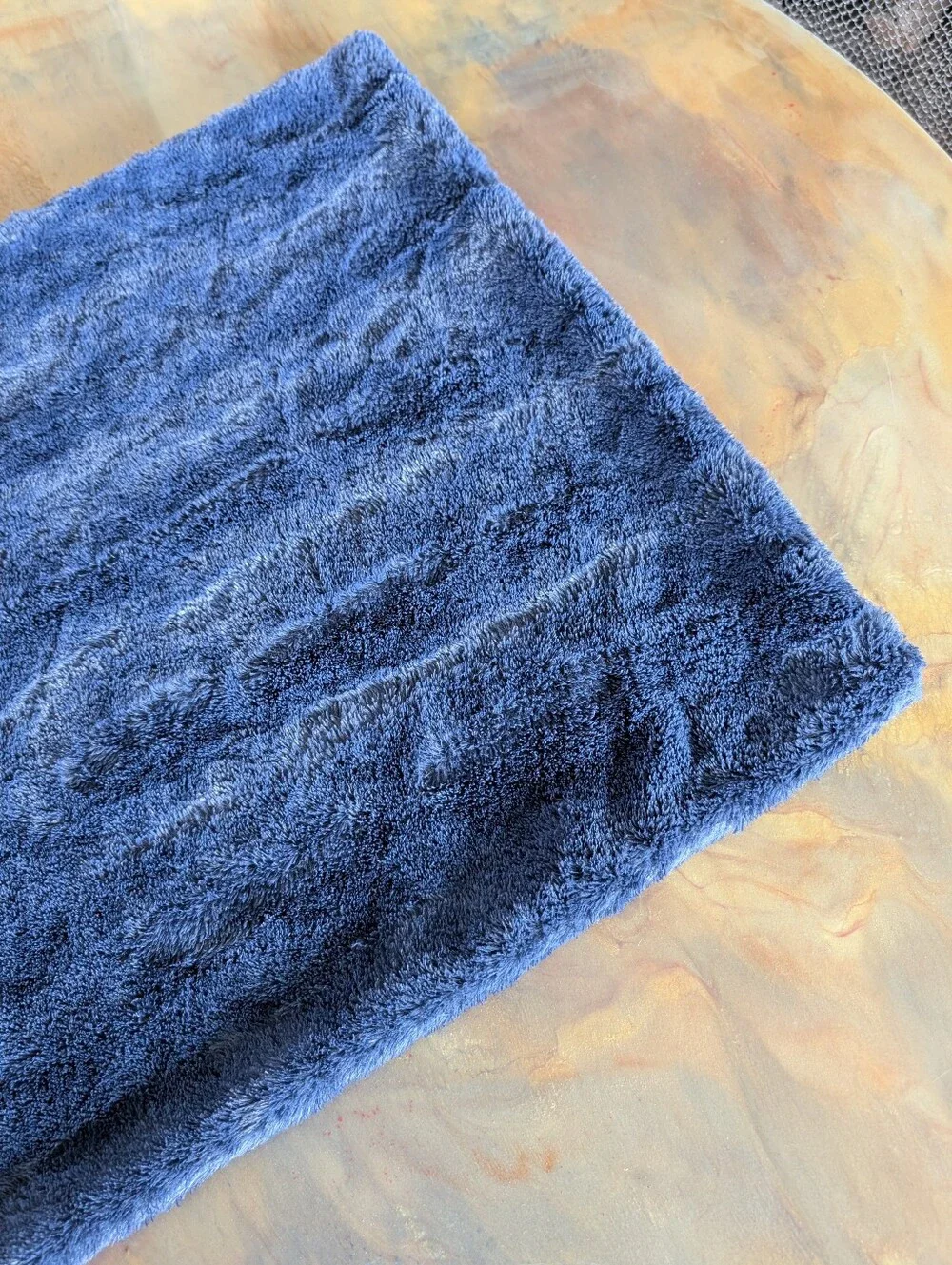 Minky Couture Blue Soft Faux Fur Plush Pillow Cover Size 21